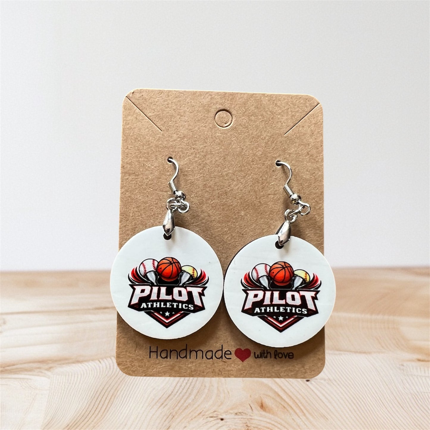 Pilot Baseball/Softball Earrings