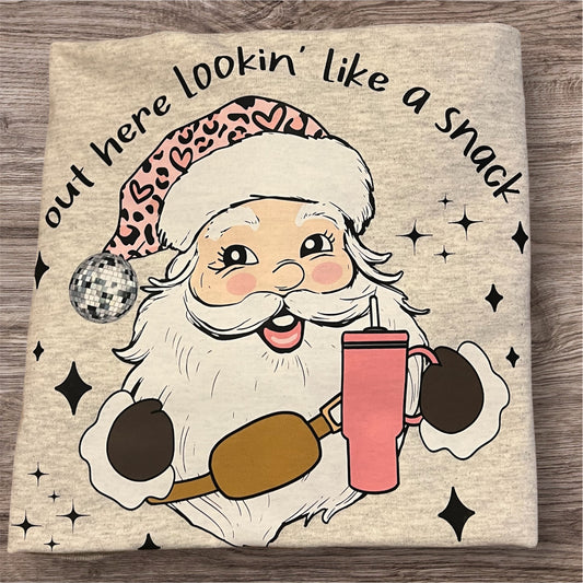 Out Here looking like a Snack Santa