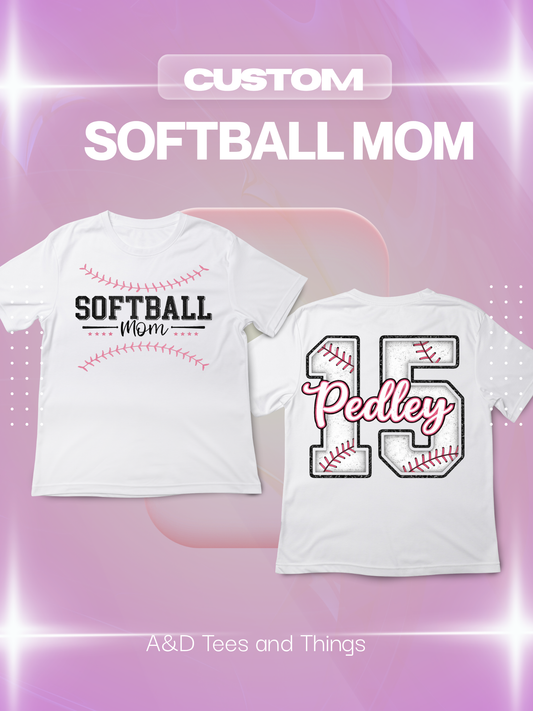 Custom Baseball/Softball Mom T-Shirt