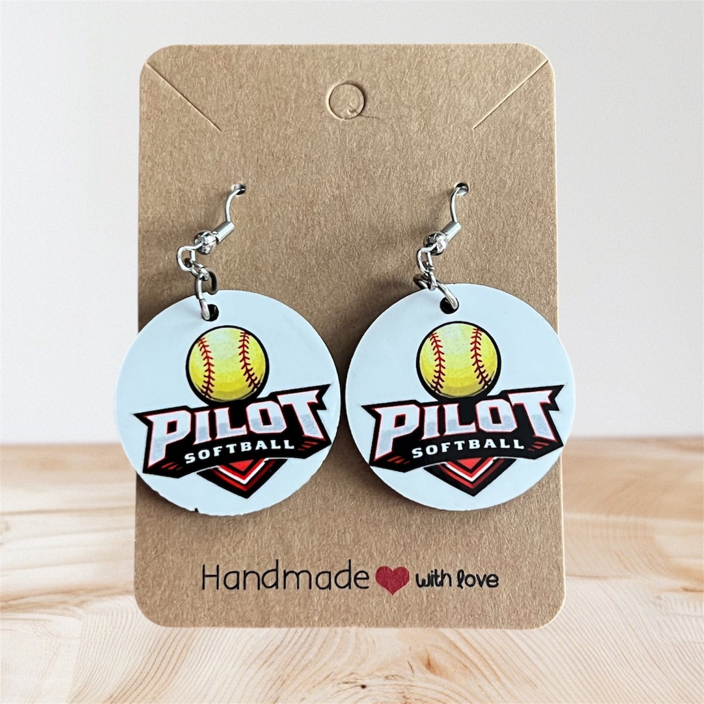 Pilot Baseball/Softball Earrings