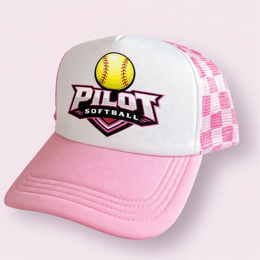 Pilot Checker Trucker Hat