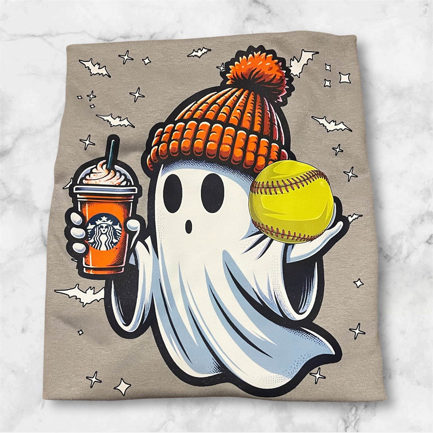 🥎 Softball Starbucks Ghost T-Shirt /Sweatshirt 👻