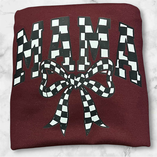 Checkered Mama with Bow