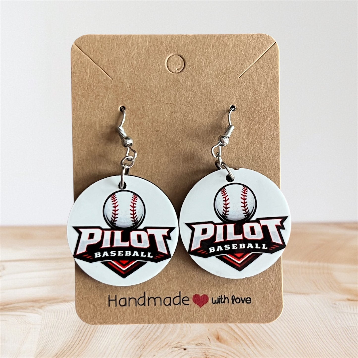 Pilot Baseball/Softball Earrings