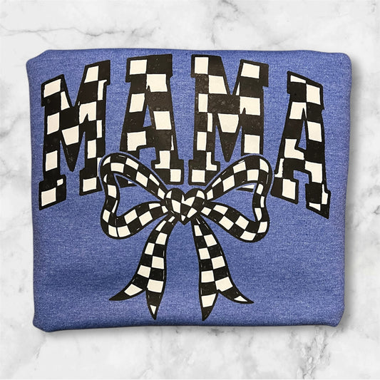 Checkered Mama with Bow