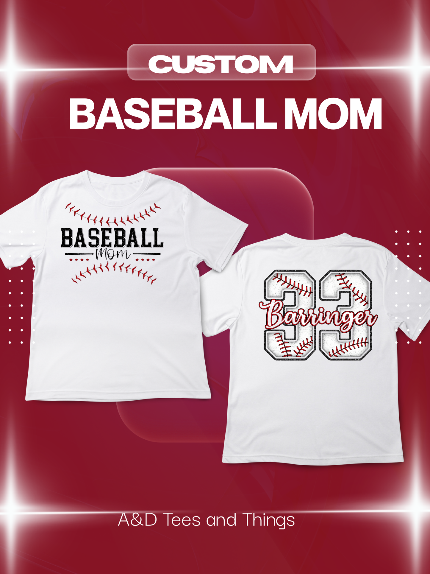 Custom Baseball/Softball Mom T-Shirt