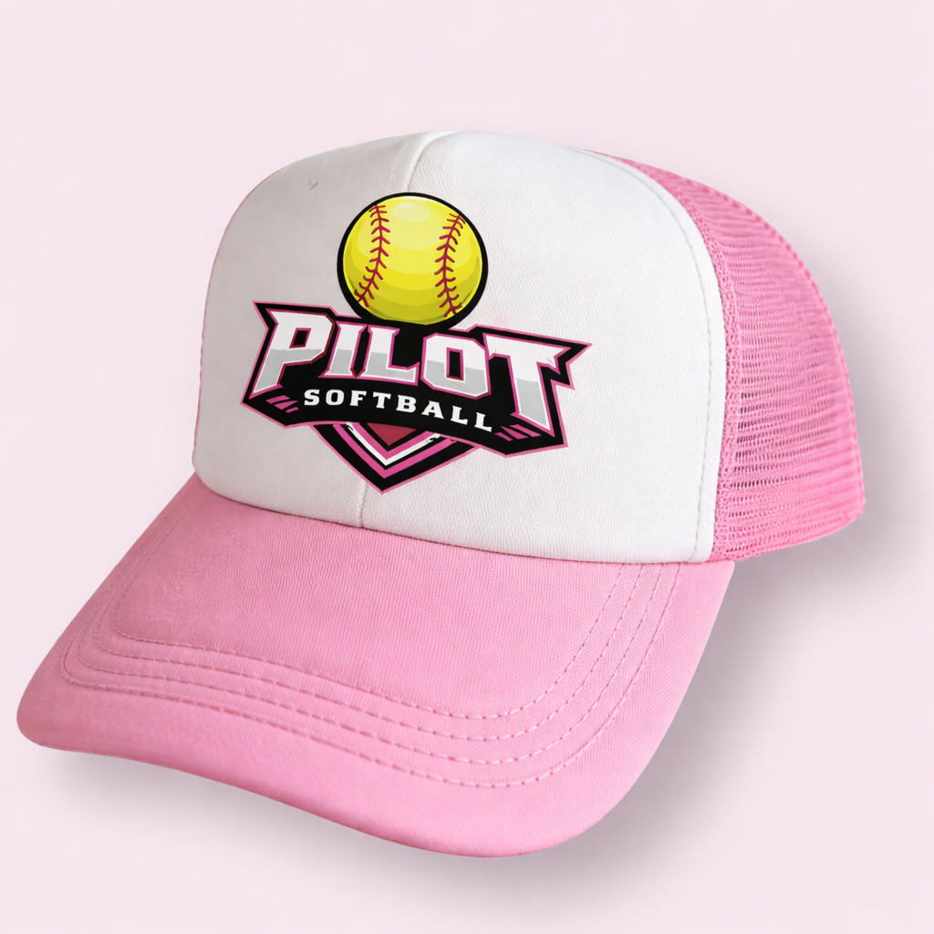 Youth Pink Pilot Trucker Hat